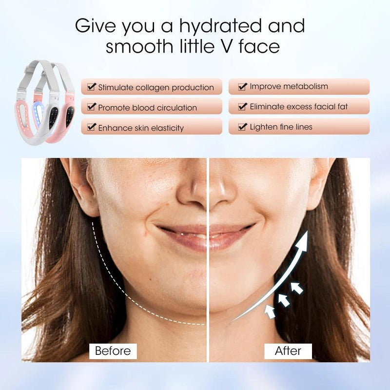 facial elegance Dispositivo de levantamento facial terapia fóton led 5 modos facial emagrecimento vibração massageador queixo duplo v face em forma de bochecha - hipermagazin